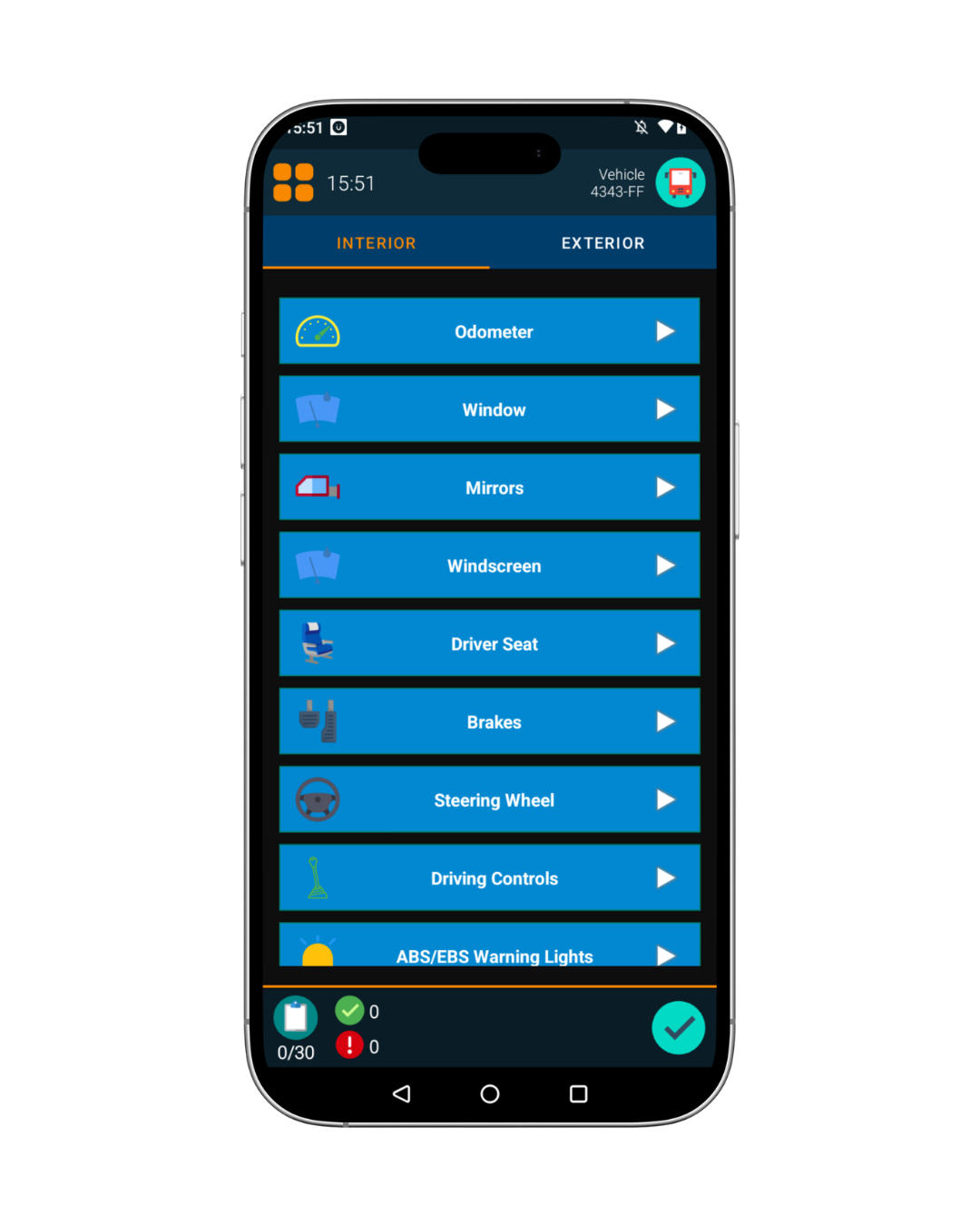 Fleetcare menu
